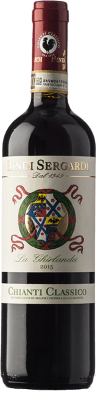 27,95 € Free Shipping | Red wine Bindi Sergardi La Ghirlanda D.O.C.G. Chianti Classico Tuscany Italy Sangiovese Bottle 75 cl