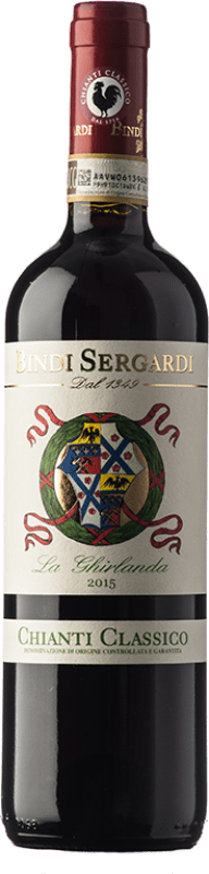 27,95 € Free Shipping | Red wine Bindi Sergardi La Ghirlanda D.O.C.G. Chianti Classico Tuscany Italy Sangiovese Bottle 75 cl