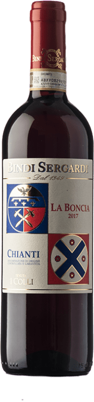 16,95 € Envío gratis | Vino tinto Bindi Sergardi La Boncia D.O.C.G. Chianti Toscana Italia Sangiovese Botella 75 cl