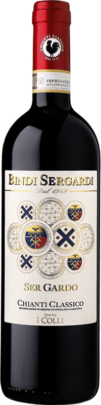 24,95 € Kostenloser Versand | Rotwein Bindi Sergardi I Colli Ser Gardo D.O.C.G. Chianti Classico Toskana Italien Sangiovese Flasche 75 cl