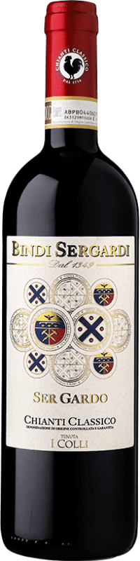 24,95 € Free Shipping | Red wine Bindi Sergardi I Colli Ser Gardo D.O.C.G. Chianti Classico Tuscany Italy Sangiovese Bottle 75 cl