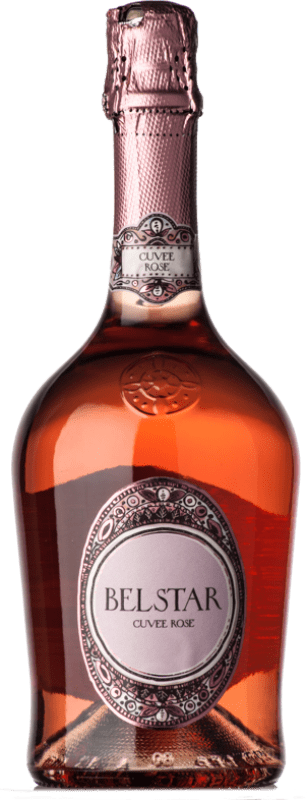 9,95 € Free Shipping | Rosé sparkling Bisol Bel Star Cuvée Rosé Extradry Extra Dry I.G.T. Veneto Veneto Italy Merlot, Pinot Black, Sauvignon Bottle 75 cl