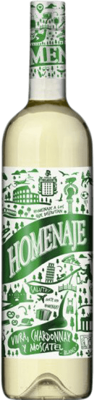 9,95 € 送料無料 | 白ワイン Marco Real Homenaje D.O. Navarra ナバラ スペイン Viura — ヴィウラ, Chardonnay — シャルドネ 75 cl