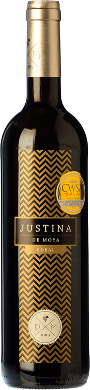 5,95 € Free Shipping | Red wine Bodega de Moya Justina Oak D.O. Utiel-Requena Valencian Community Spain Syrah, Cabernet Sauvignon, Bobal Bottle 75 cl