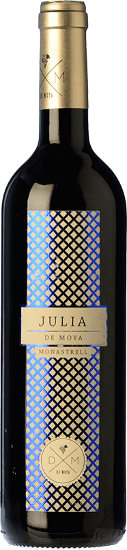 24,95 € Envío gratis | Vino tinto Bodega de Moya Julia Crianza D.O. Utiel-Requena Comunidad Valenciana España Monastrell Botella 75 cl