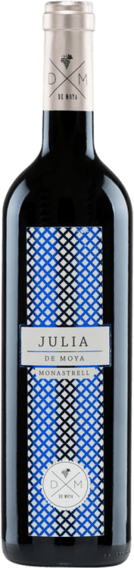 24,95 € Envío gratis | Vino tinto Bodega de Moya Julia Crianza D.O. Utiel-Requena Comunidad Valenciana España Monastrell Botella 75 cl