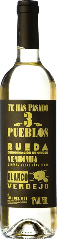 7,95 € Spedizione Gratuita | Vino bianco Díaz Bayo Te Has Pasado 3 Pueblos D.O. Rueda Castilla y León Spagna Verdejo Bottiglia 75 cl