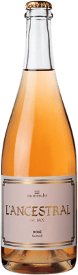 17,95 € 免费送货 | 玫瑰气泡酒 Mont-Rubí l'Ancestral Rosé 香槟 西班牙 Sumoll 瓶子 75 cl