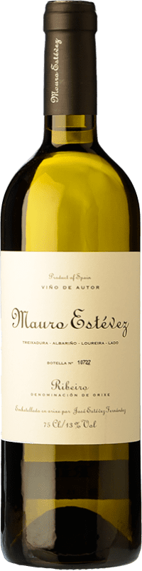 21,95 € Spedizione Gratuita | Vino bianco Mauro Estévez D.O. Ribeiro Galizia Spagna Loureiro, Treixadura, Albariño, Lado Bottiglia 75 cl