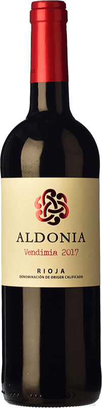 5,95 € 送料無料 | 赤ワイン Aldonia オーク D.O.Ca. Rioja ラ・リオハ スペイン Tempranillo, Grenache ボトル 75 cl