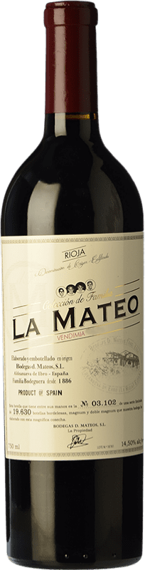 23,95 € Бесплатная доставка | Красное вино D. Mateos La Mateo Colección de Familia старения D.O.Ca. Rioja Ла-Риоха Испания Tempranillo, Grenache, Graciano бутылка 75 cl