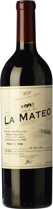 23,95 € Envío gratis | Vino tinto La Mateo Colección de Familia Crianza D.O.Ca. Rioja La Rioja España Tempranillo, Garnacha, Graciano Botella 75 cl