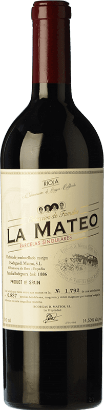49,95 € Envío gratis | Vino tinto La Mateo Parcelas Singulares Crianza D.O.Ca. Rioja La Rioja España Tempranillo, Garnacha, Mazuelo Botella 75 cl