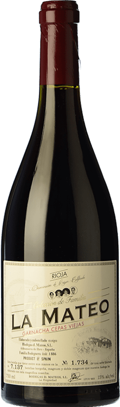 37,95 € Free Shipping | Red wine D. Mateos La Mateo Colección de Familia Cepas Viejas Aged D.O.Ca. Rioja The Rioja Spain Grenache Bottle 75 cl