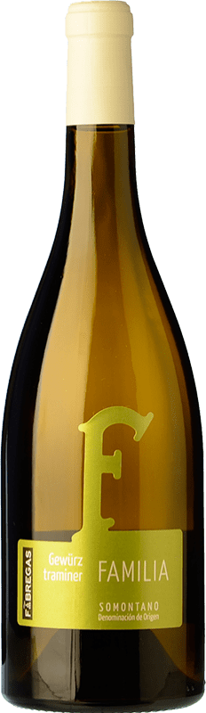 16,95 € Spedizione Gratuita | Vino bianco Fábregas D.O. Somontano Aragona Spagna Gewürztraminer Bottiglia 75 cl