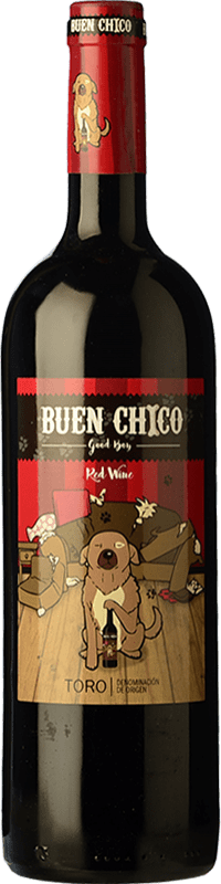 10,95 € 免费送货 | 红酒 Frutos Villar Buen Chico 岁 D.O. Toro 卡斯蒂利亚莱昂 西班牙 Tempranillo 瓶子 75 cl