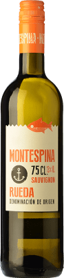 9,95 € Envío gratis | Vino blanco Fuentespina Montespina D.O. Rueda Castilla y León España Sauvignon Botella 75 cl