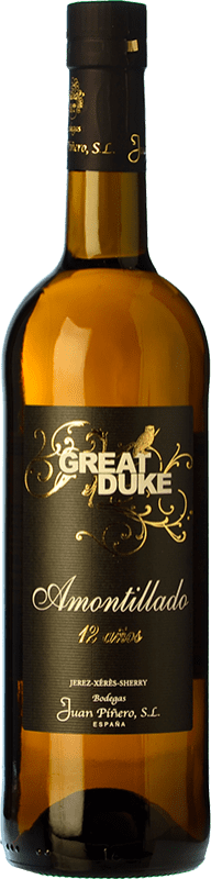 25,95 € 送料無料 | 強化ワイン Juan Piñero Amontillado Great Duke D.O. Manzanilla-Sanlúcar de Barrameda Sanlúcar de Barrameda スペイン Palomino Fino 12 年 ボトル 75 cl