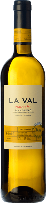 17,95 € Envio grátis | Vinho Branco La Val D.O. Rías Baixas Galiza Espanha Albariño — Albarinho 75 cl