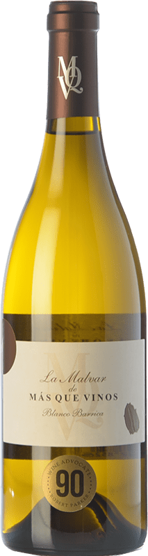 16,95 € Envío gratis | Vino blanco Más Que Vinos La Malvar de MQV Crianza I.G.P. Vino de la Tierra de Castilla Castilla la Mancha España Malvar Botella 75 cl