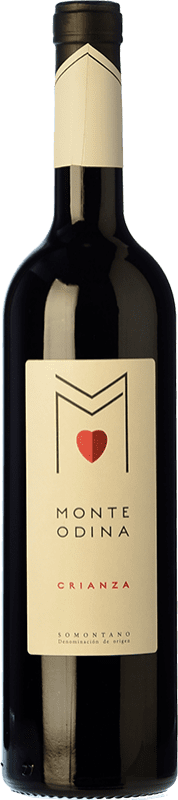 9,95 € Spedizione Gratuita | Vino rosso Monte Odina Crianza D.O. Somontano Aragona Spagna Tempranillo, Merlot, Syrah, Grenache, Cabernet Sauvignon Bottiglia 75 cl