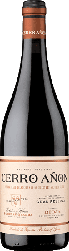 21,95 € 送料無料 | 赤ワイン Olarra Cerro Añón グランド・リザーブ D.O.Ca. Rioja ラ・リオハ スペイン Tempranillo, Grenache, Graciano, Mazuelo ボトル 75 cl