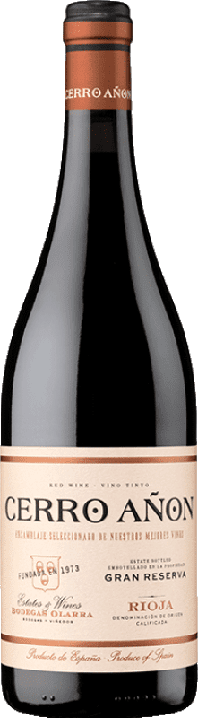 21,95 € Spedizione Gratuita | Vino rosso Olarra Cerro Añón Gran Riserva D.O.Ca. Rioja La Rioja Spagna Tempranillo, Grenache, Graciano, Mazuelo Bottiglia 75 cl