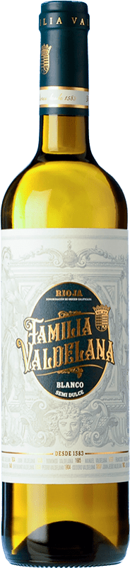 9,95 € Spedizione Gratuita | Vino bianco Valdelana Blanco Semisecco Semidolce D.O.Ca. Rioja La Rioja Spagna Viura, Malvasía Bottiglia 75 cl