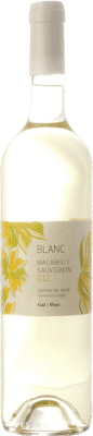 4,95 € Envio grátis | Vinho branco Verge del Pla Cal i Vent Blanc D.O. Costers del Segre Catalunha Espanha Macabeo, Sauvignon Branca Garrafa 75 cl