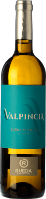 12,95 € Envío gratis | Vino Blanco Valpincia D.O. Rueda Castilla y León España Verdejo 75 cl