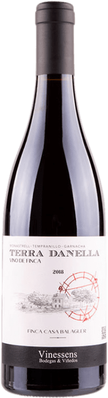 10,95 € Envio grátis | Vinho Tinto Vinessens Terra Danella Crianza D.O. Alicante Comunidade Valenciana Espanha Tempranillo, Garnacha — Grenache, Monastrell 75 cl
