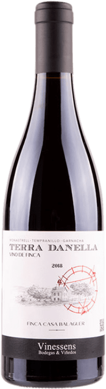 10,95 € Envio grátis | Vinho tinto Vinessens Terra Danella Crianza D.O. Alicante Comunidade Valenciana Espanha Tempranillo, Grenache, Monastrell Garrafa 75 cl