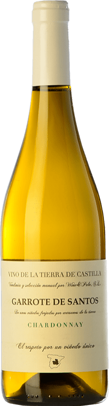 16,95 € Free Shipping | White wine Wine & Palo Garrote de Santos Aged I.G.P. Vino de la Tierra de Castilla Castilla la Mancha Spain Chardonnay Bottle 75 cl