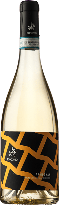 19,95 € Envio grátis | Vinho branco Bonzano Bianco Armognan D.O.C. Monferrato Piemonte Itália Chardonnay, Sauvignon Garrafa 75 cl