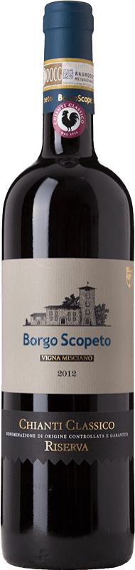 26,95 € Бесплатная доставка | Красное вино Borgo Scopeto Vigna Misciano Резерв D.O.C.G. Chianti Classico Тоскана Италия Sangiovese бутылка 75 cl