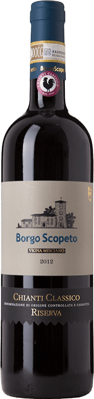 27,95 € Envio grátis | Vinho tinto Borgo Scopeto Vigna Misciano Reserva D.O.C.G. Chianti Classico Tuscany Itália Sangiovese Garrafa 75 cl