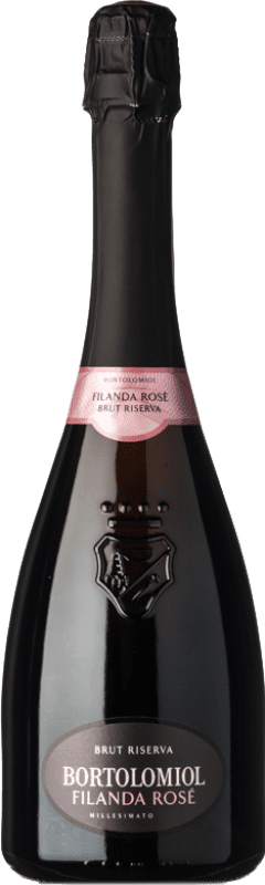 12,95 € Envío gratis | Espumoso rosado Bortolomiol Filanda Rosé Brut Reserva I.G.T. Lombardia Lombardia Italia Pinot Negro Botella 75 cl