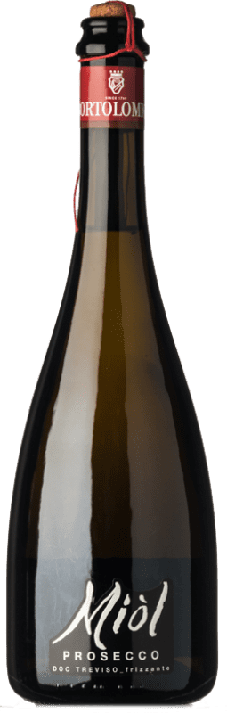 9,95 € Бесплатная доставка | Белое игристое вино Bortolomiol Miol Frizzante — Слабо игристое D.O.C. Prosecco Венето Италия Glera — Глера 75 cl