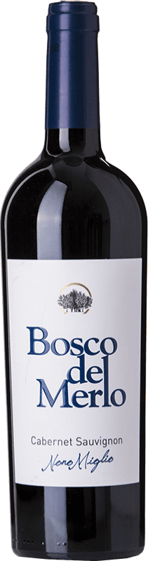 9,95 € Kostenloser Versand | Rotwein Bosco del Merlo Nono Miglio I.G.T. Venezia Venetien Italien Cabernet Sauvignon Flasche 75 cl