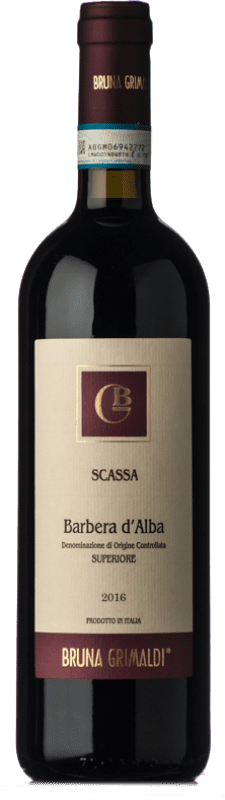 16,95 € Free Shipping | Red Wine Bruna Grimaldi Scassa Superior D.O.C. Barbera d'Alba Piemonte Italy Barbera Bottle 75 cl