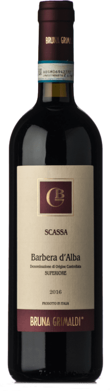 14,95 € Free Shipping | Red wine Bruna Grimaldi Scassa Superiore D.O.C. Barbera d'Alba Piemonte Italy Barbera Bottle 75 cl