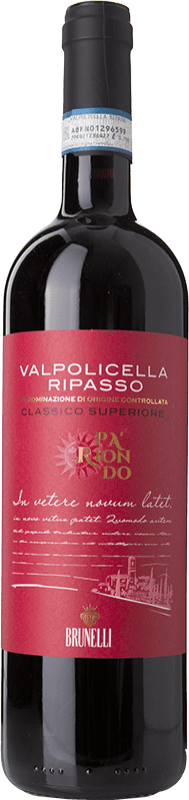 15,95 € Free Shipping | Red wine Brunelli Pa' Riondo D.O.C. Valpolicella Ripasso Veneto Italy Corvina, Rondinella, Corvinone Bottle 75 cl