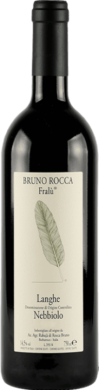 36,95 € Spedizione Gratuita | Vino rosso Bruno Rocca Fralù D.O.C. Langhe Piemonte Italia Nebbiolo Bottiglia 75 cl