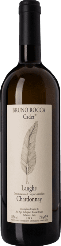 43,95 € Бесплатная доставка | Белое вино Bruno Rocca Cadet D.O.C. Langhe Пьемонте Италия Chardonnay бутылка 75 cl