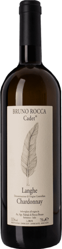 23,95 € Envio grátis | Vinho Branco Bruno Rocca Cadet D.O.C. Langhe Piemonte Itália Chardonnay 75 cl