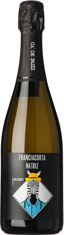 43,95 € 免费送货 | 白起泡酒 Cà de Pazzi Brut Nature D.O.C.G. Franciacorta 伦巴第 意大利 Chardonnay, Pinot White 瓶子 75 cl