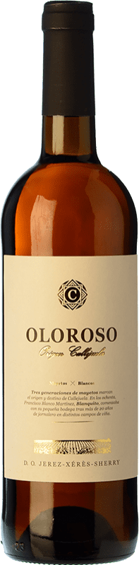 26,95 € Envio grátis | Vinho fortificado Callejuela Oloroso Origen D.O. Manzanilla-Sanlúcar de Barrameda Sanlúcar de Barrameda Espanha Palomino Fino Garrafa 75 cl