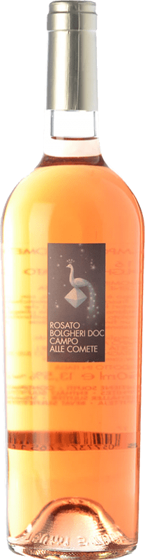 13,95 € Envio grátis | Vinho rosé Campo alle Comete Rosato D.O.C. Bolgheri Tuscany Itália Merlot, Syrah, Cabernet Sauvignon Garrafa 75 cl