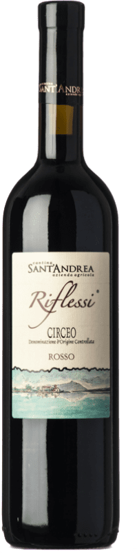 8,95 € Free Shipping | Red wine Sant'Andrea Rosso Riflessi D.O.C. Circeo Lazio Italy Merlot Bottle 75 cl