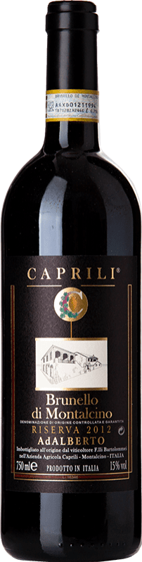 88,95 € Spedizione Gratuita | Vino rosso Caprili AdAlberto Riserva D.O.C.G. Brunello di Montalcino Toscana Italia Sangiovese Bottiglia 75 cl